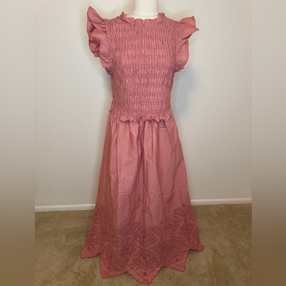 Moon River - 🩷 Smocked Eyelet Dress - Sz 1XL